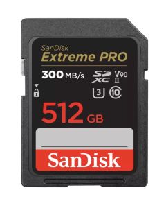 Sandisk SDXC Extreme Pro 512GB 300MB/s UHS-II V90