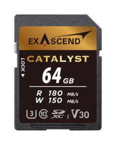Exascend  SD card  64GB  Catalyst R180 W150 MB/s UHS-IC10V30  