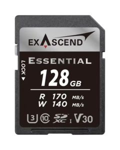 Exascend  SD card  128GB  Essential R170 W140 MB/s UHS-IC10V30  