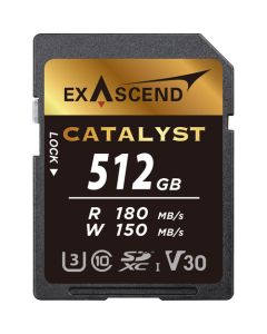 Exascend  SD card  512GB  Catalyst R180 W150 MB/s UHS-IC10V30  