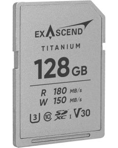 Exascend  SD card  128GB  TITANIUM R180 W150 MB/s UHS-IC10U3V30  