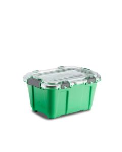 Alstora Container PP Omikron 19 L with Lid in PC - Green Case & Latches
