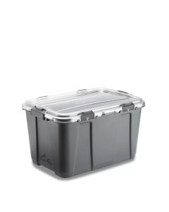 Alstora Container PP Omikron 76 L with Lid in PC - Grey Case & Latches