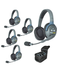 Eartec UltraLITE UL5D HD Kit - 5x Double Ear Headphones, case, charger
