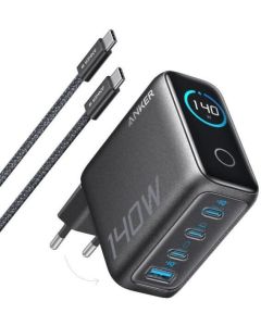 Anker 140W Wall Charger (3x USB-C, 1x-USB-A), Dark Grey