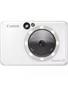 Canon ZoeMini S2 2 Instant Camera 1 Mini Photo Printer Camera Pearl White