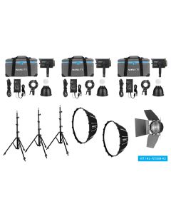 Nanlite Forza 150B Bi-color LED triple kit (w/ light stand, fresnel and softbox)
